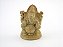 Estátua Ganesha Sentado Reta cor Taupe Resina 11 cm - Imagem 1