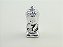 Estátua Mini Buda Meditando cor Prata Porcelana 7 cm - Imagem 1