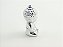 Estátua Mini Buda Meditando cor Prata Porcelana 7 cm - Imagem 4