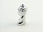 Estátua Mini Buda Meditando cor Prata Porcelana 7 cm - Imagem 2
