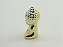 Estátua Mini Buda Meditando cor Dourado Porcelana 7 cm - Imagem 2