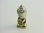 Estátua Mini Buda Meditando cor Dourado Porcelana 7 cm - Imagem 1