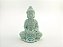 Incensário Buda Verde Porcelana 16 cm - Imagem 1