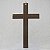 Crucifixo de Parede Madeira Escura e Metal 34 cm - Imagem 7