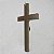 Crucifixo de Parede Madeira Escura e Metal 34 cm - Imagem 8