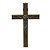 Crucifixo de Parede Madeira Escura e Metal 34 cm - Imagem 1