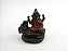 Incensário Cascata Ganesha Preto e Vermelho Cerâmica 10 cm - Imagem 1