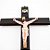 Crucifixo de Parede Madeira Marrom e Resina 33 cm - Imagem 2