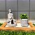 Incensário Buda cor Cimento Cerâmica 12 cm - Imagem 5