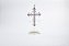 Crucifixo Suspenso Prateado Metal 16 cm - Imagem 1