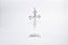 Crucifixo Suspenso Prateado Metal 16 cm - Imagem 3