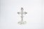 Crucifixo de Mesa Prateado com Strass Metal 11 cm - Imagem 1