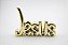 Enfeite Palavra Decorativa Jesus Dourado Resina 15 cm - Imagem 1