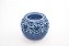 Castiçal Redondo Renda Azul Porcelana 7 cm - Imagem 2