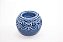 Castiçal Redondo Renda Azul Porcelana 7 cm - Imagem 3
