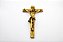 Crucifixo de Parede Dourado Resina 28 cm - Imagem 1