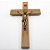 Crucifixo de Parede Madeira Clara e Metal 34 cm - Imagem 1