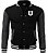 Jaqueta College Americana Black Edition Letra U Bordada - Imagem 1