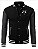 Jaqueta College Americana Black Edition Chicago Bulls Bordada - Imagem 3