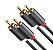Ugreen 2rca male to 2rca male cable 1m (black) - Imagem 1