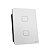 Interruptor Touch Rele 2 Pads - Branco Quadrado 4x2 - Imagem 1