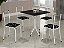 Conjunto de Mesa Com 4 Cadeiras Maricá Tampo em MDP Branco/Preto Teixeira - Imagem 2