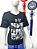T Shirt Oversized songkang bordada nas mangas com paete - Imagem 3