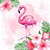 Guardanapo Decoupage Flamingo Tropical 33x33cm com 20 Unidades - Imagem 1