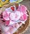 LAÇO CORAÇÃO PELÚCIA ROSA - Imagem 1