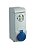 Tomada com bloqueio Embutir 2P+T 16A 220/250V 6H Azul Quasar Steck - Imagem 1