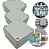 Caixa De Passagem Blindada Ip65 104x104x54mm Cinza - Imagem 2