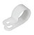 Fixador Para Cabo De Nylon Branco 6,6mm 1/2 Serrana - Imagem 1