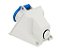Tomada Industrial De Sobrepor 2P+T 32A 220/250v 6H IP44 Azul Steck - Imagem 4