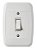 Interruptor De 1 Tecla Simples Com Placa 10A Branco Pezzi 40.000 - Imagem 1