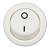 Interruptor Redondo Para Embutir Em Moveis 10A Branco - Imagem 1