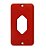 Tampa Com Tomada Hexagonal Vertical Para Condulete 1/2" e 3/4" Vermelho - Imagem 1