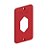 Tampa Com Tomada Hexagonal Vertical Para Condulete 1/2" e 3/4" Vermelho - Imagem 2