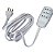 Extensão Cabo PP Chato Com 3 Tomadas 2P+T 10A 8m Branco Ilumi - Imagem 3
