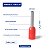 Terminal Tubular Simples Pré-Isolados 1,0mm² Vermelho 100 Peças Tramontina - Imagem 3