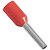Terminal Tubular Simples Pré-Isolados 1,0mm² Vermelho 100 Peças Tramontina - Imagem 1