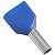 Terminal Tubular Duplo Pré-Isolados 2,5mm² Azul 50 Peças Tramontina - Imagem 1