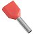 Terminal Tubular Duplo Pré-Isolados 1,0mm² Vermelho 100 Peças Tramontina - Imagem 1