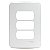 Placa com bastidor 4x2 Para 3 Modulos Miluz Branco Schneider Eletric - Imagem 1