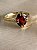 Anel Queen - ouro amarelo 18k e granada - Imagem 3
