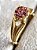 Anel Tulipa- ouro amarelo 18k e turmalina rosa - Imagem 1