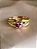 Anel Tulipa- ouro amarelo 18k e turmalina rosa - Imagem 3