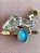Broche Arminho - ouro amarelo 18k, prata 925 e turquesa - Imagem 5