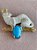 Broche Arminho - ouro amarelo 18k, prata 925 e turquesa - Imagem 4