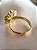 Anel Reine - ouro amarelo 18k e safira incolor - Imagem 3