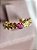 Anel Bouquet - ouro amarelo 18k e turmalina rosa - Imagem 3